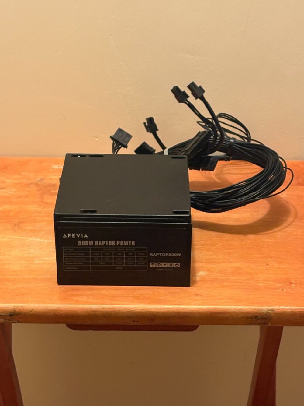 Apevia RAPTOR500W 500W ATX Power Supply Unit